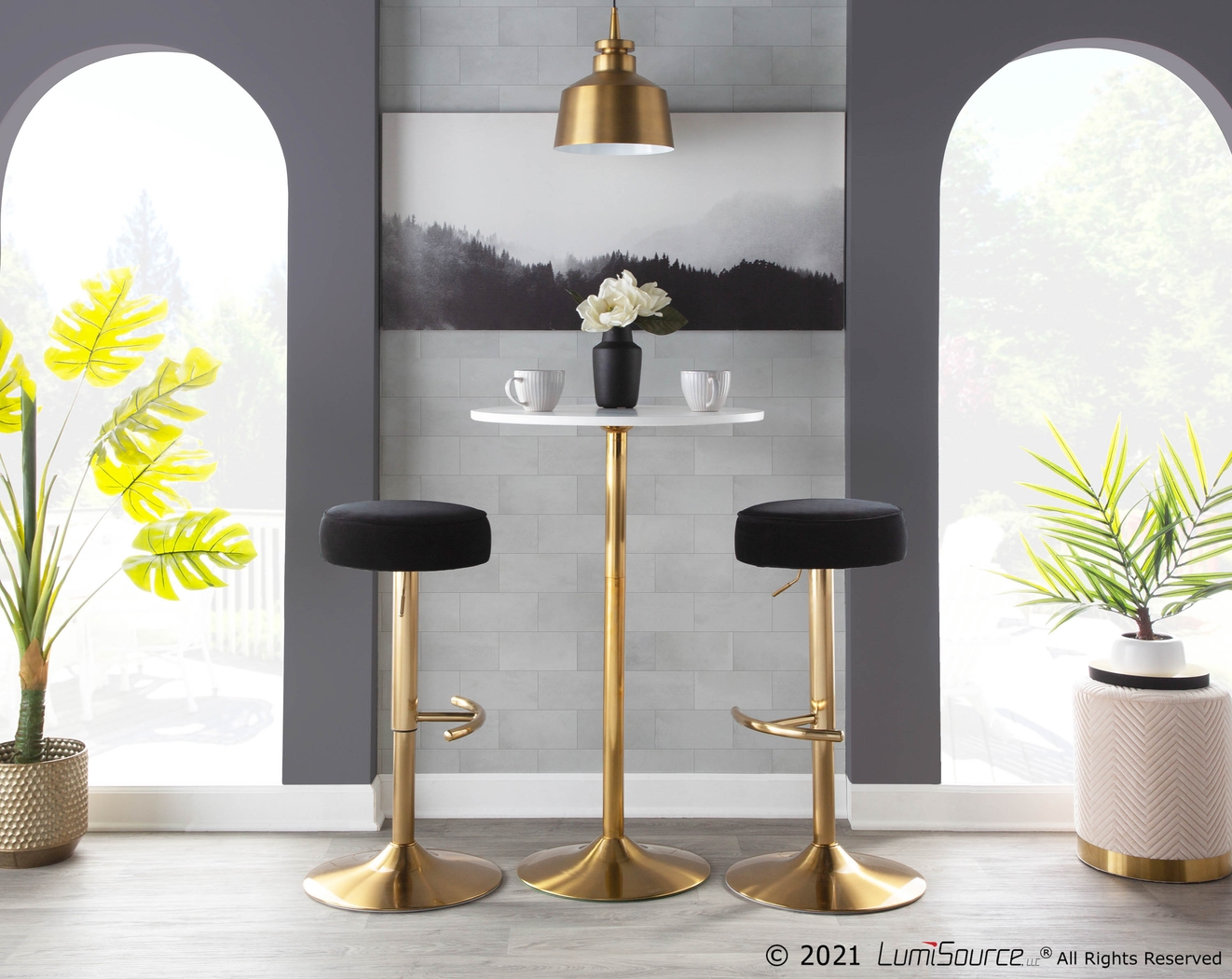 Rutherglen Black Swivel Barstool - Thumbnail - Image 9