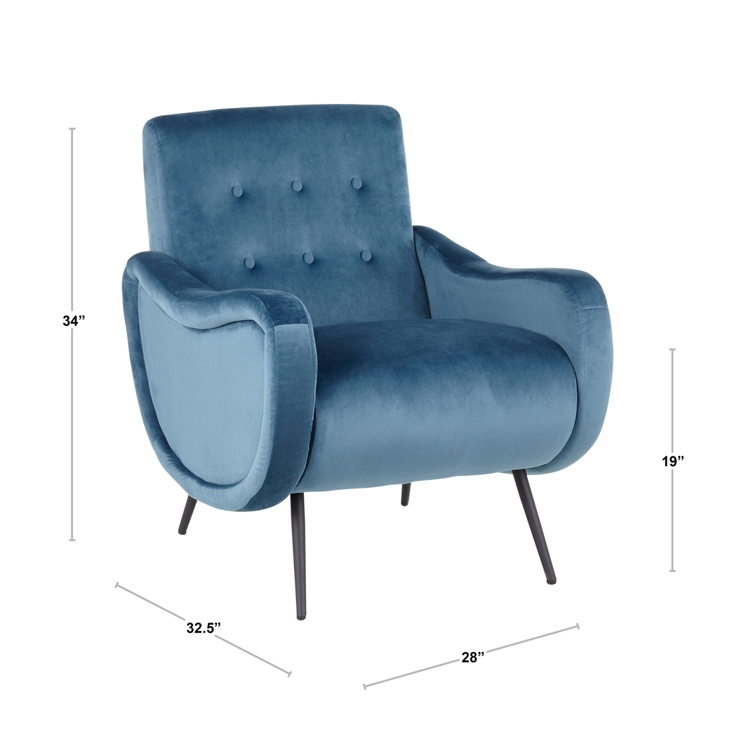 Rutherton Teal Accent Chair - Thumbnail - Image 3