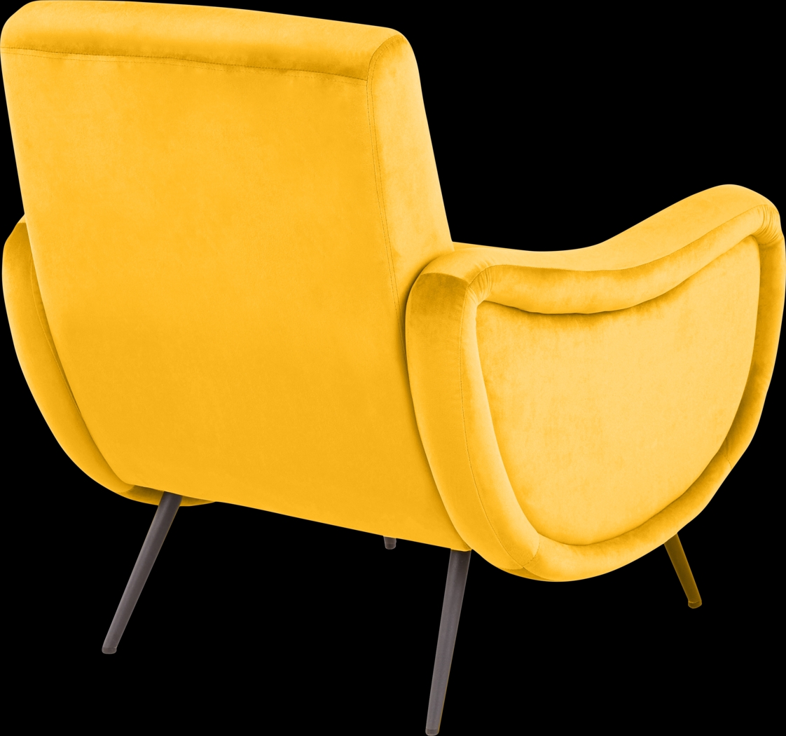 Rutherton Yellow Accent Chair - Thumbnail - Image 2