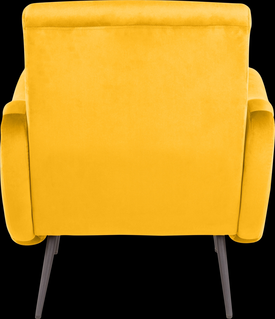 Rutherton Yellow Accent Chair - Thumbnail - Image 3