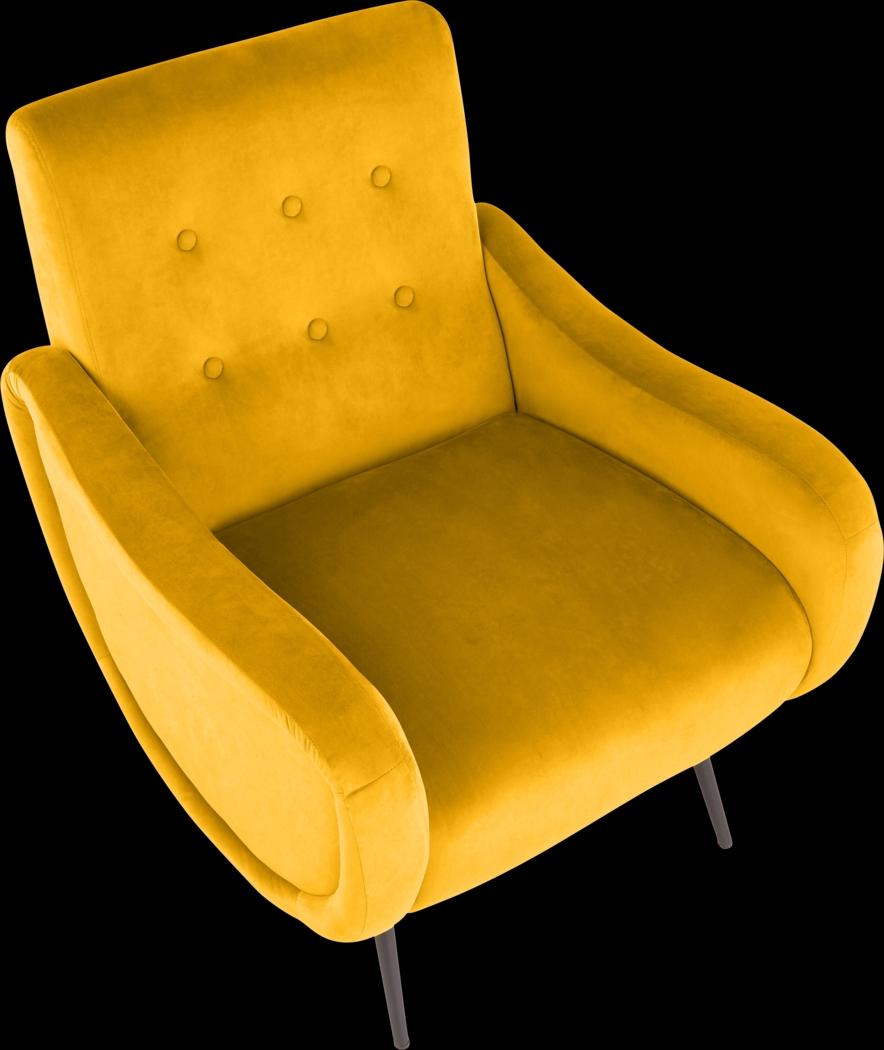 Rutherton Yellow Accent Chair - Thumbnail - Image 6