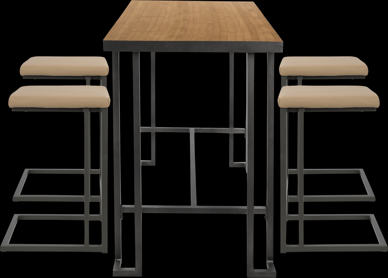 Rutland Camel 5 Pc Counter Height Table Set - Thumbnail - Image 2