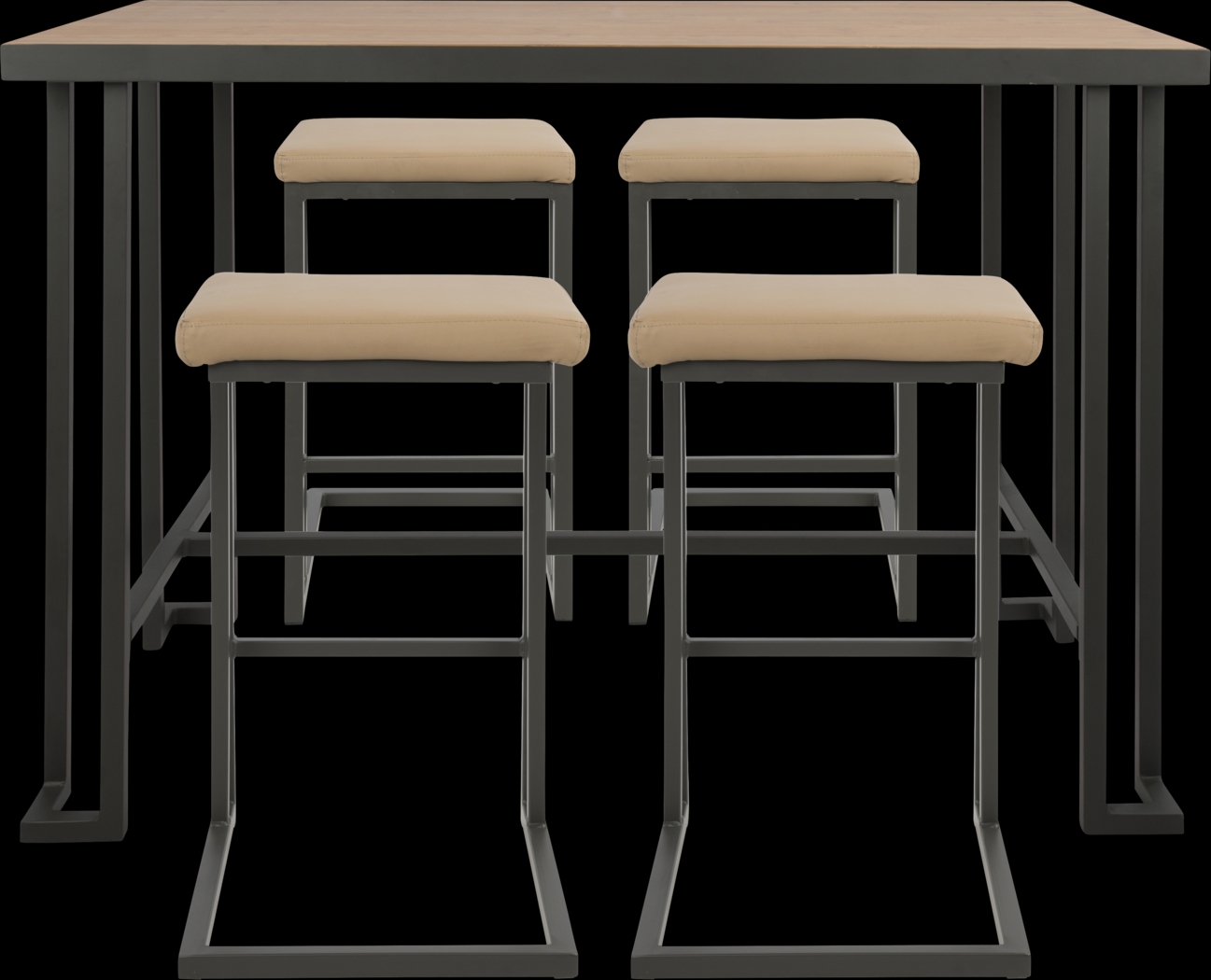 Rutland Camel 5 Pc Counter Height Table Set - Thumbnail - Image 1