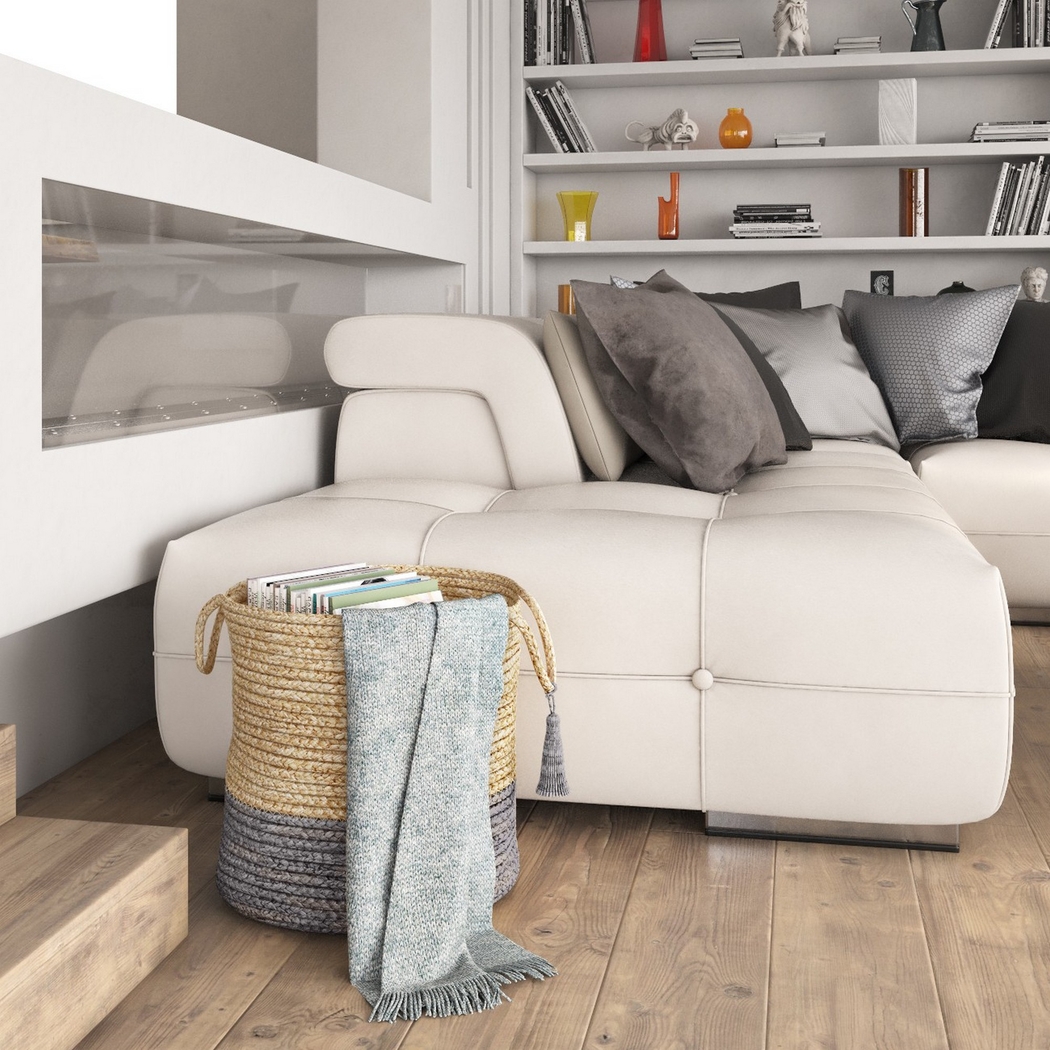 Ruven Tan/Gray 19 in. Basket - Thumbnail - Image 3