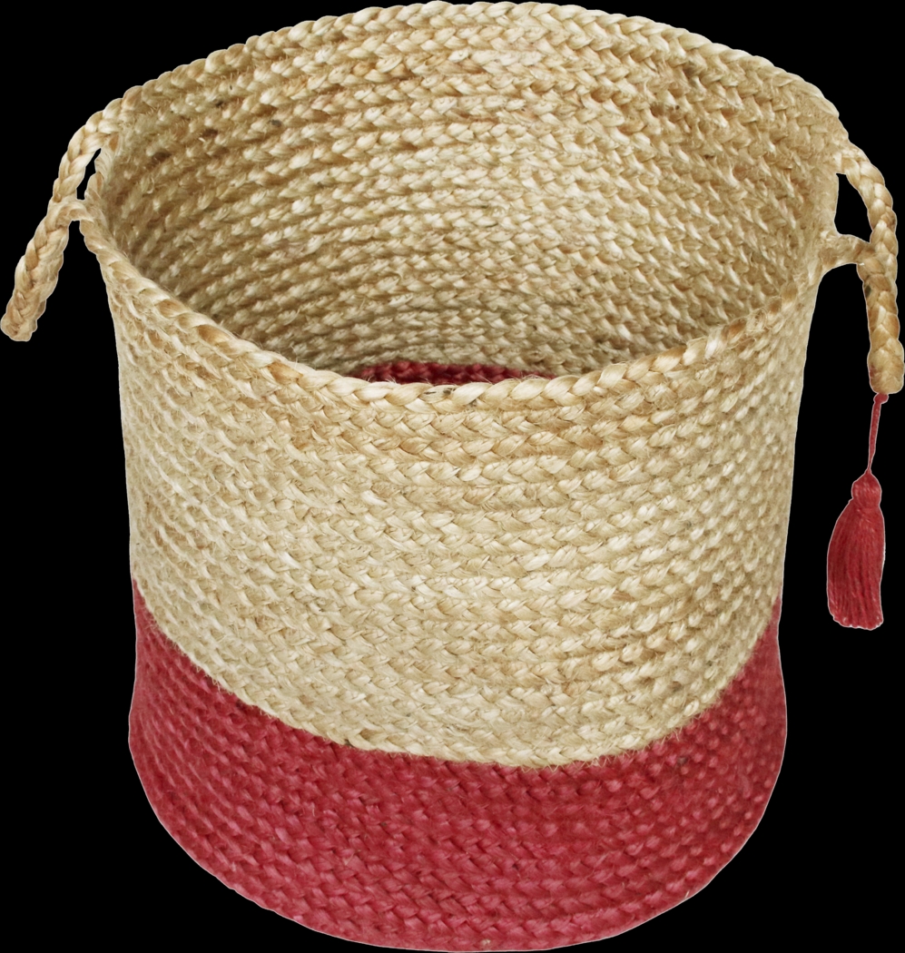 Ruven Tan/Red 17 in. Basket - Thumbnail - Image 1