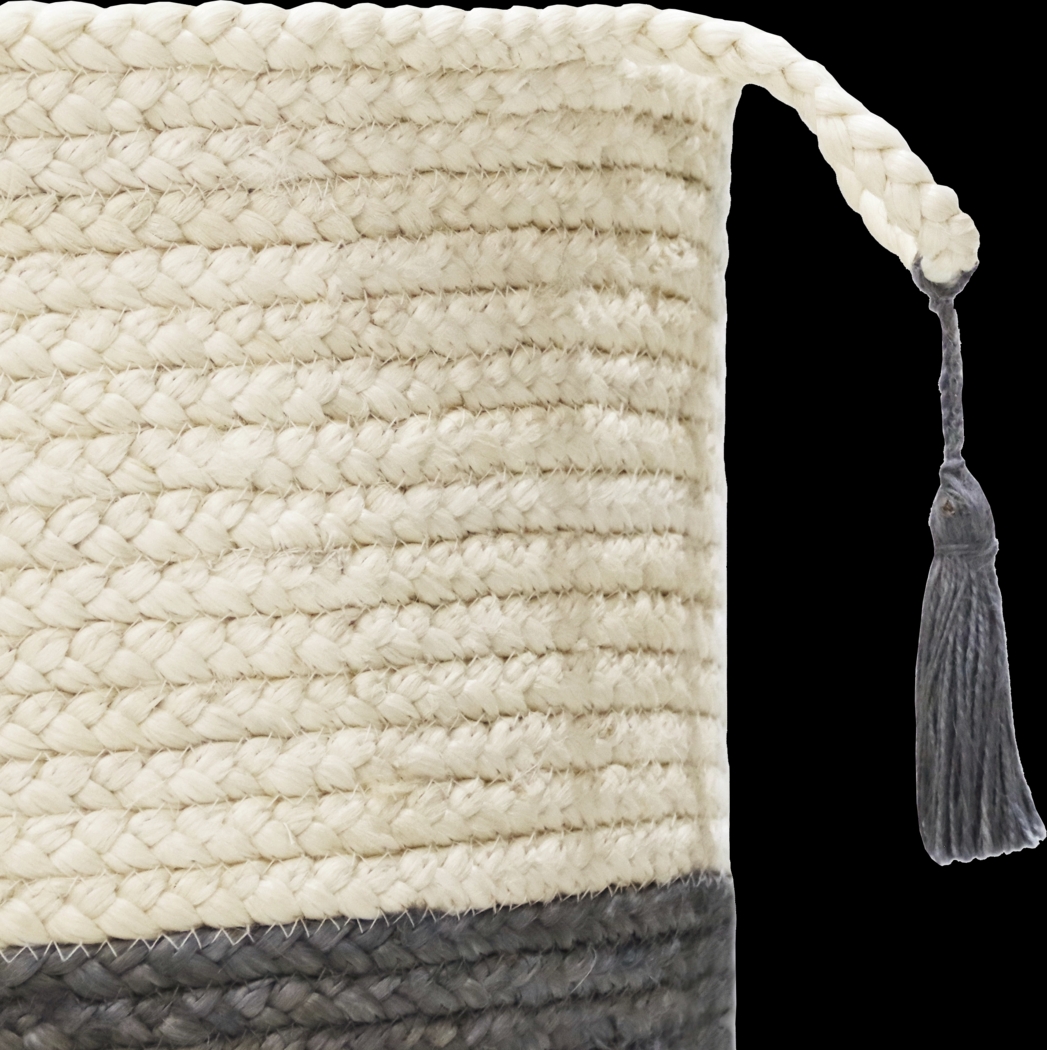 Ruven White/Gray 17 in. Basket - Thumbnail - Image 6