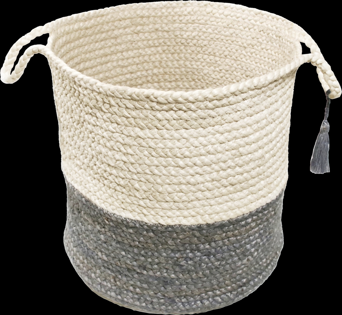Ruven White/Gray 19 in. Basket - Thumbnail - Image 4
