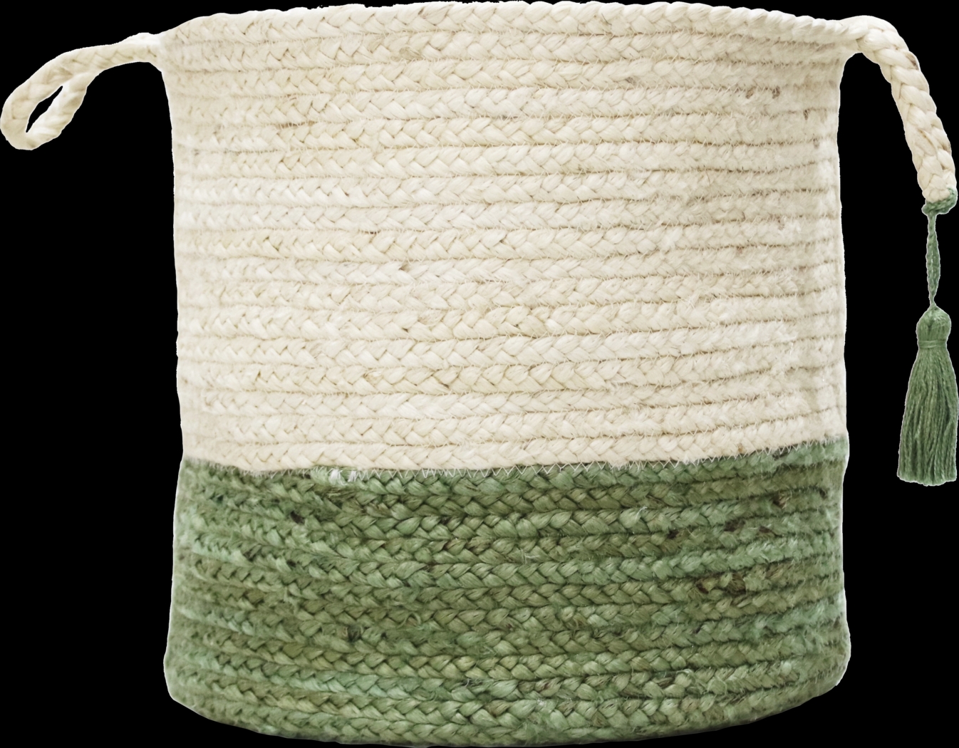 Ruven White/Green 17 in. Basket - Thumbnail - Image 1