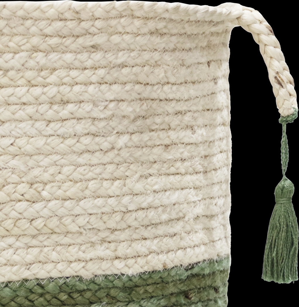 Ruven White/Green 19 in. Basket - Thumbnail - Image 6