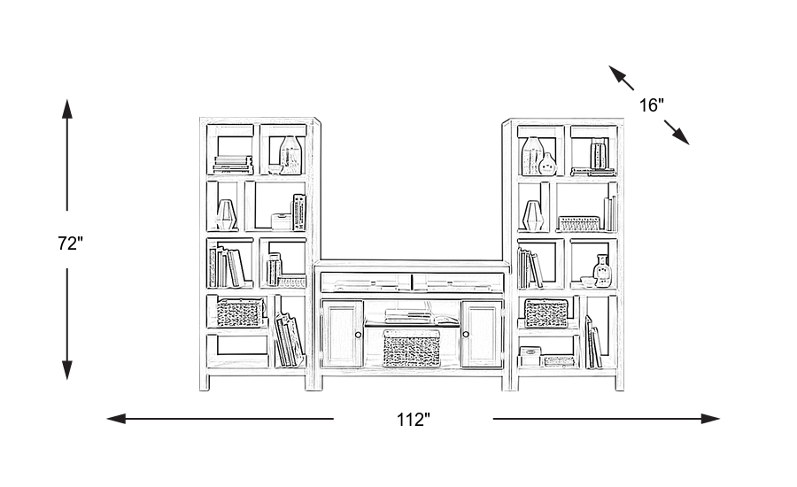 Dimension Image. Please refer to the Dimension Tab on this page for dimension details.
