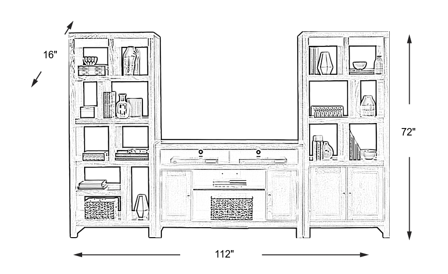 Dimension Image. Please refer to the Dimension Tab on this page for dimension details.