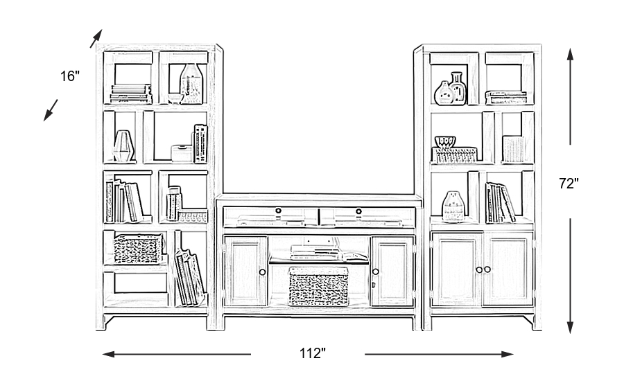 Dimension Image. Please refer to the Dimension Tab on this page for dimension details.