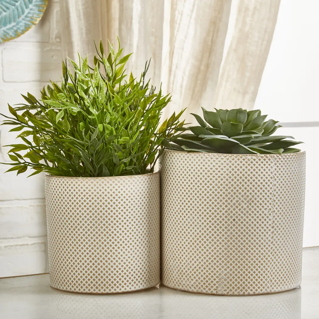 Ryecroft White Planter, Set of 2 - Thumbnail - Image 2