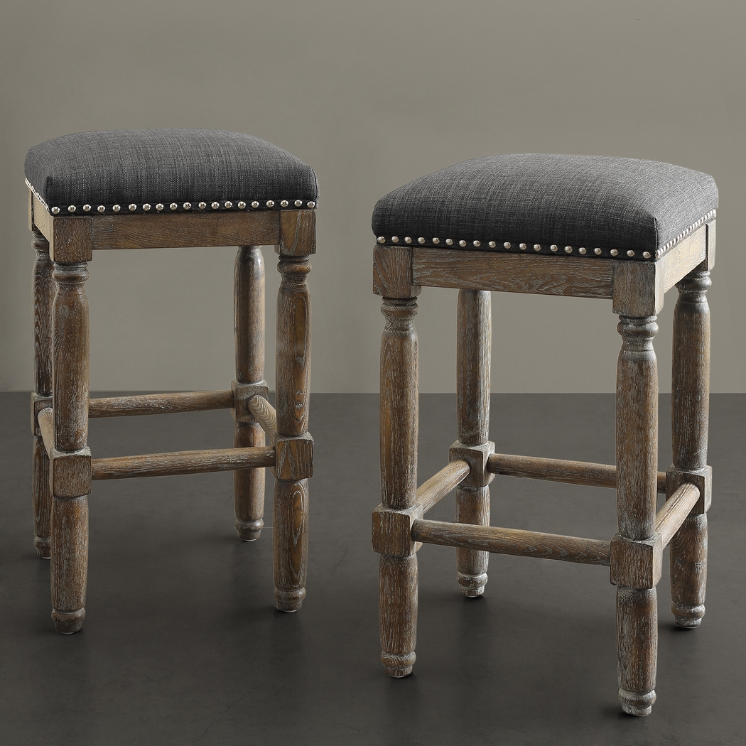 Rylandier Gray Counter Height Stool, Set of 2 - Thumbnail - Image 5