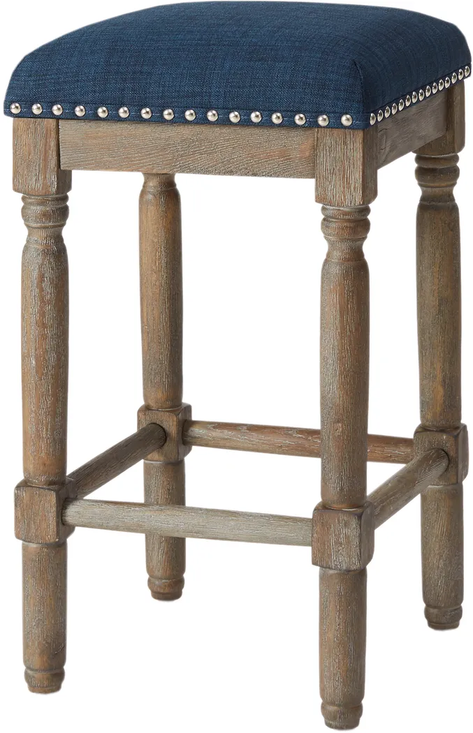 Rylandier Navy Counter Height Stool, Set of 2 - Thumbnail - Image 2