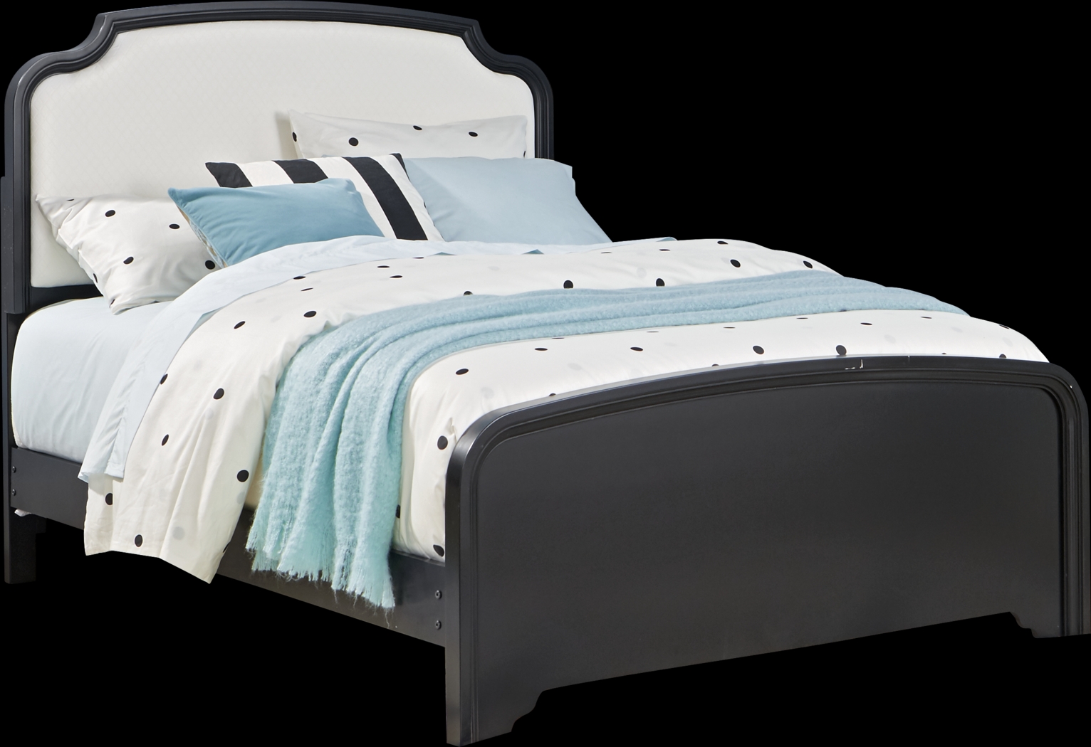 Kids Rylee Black 3 Pc Full Upholstered Bed - Thumbnail - Image 1
