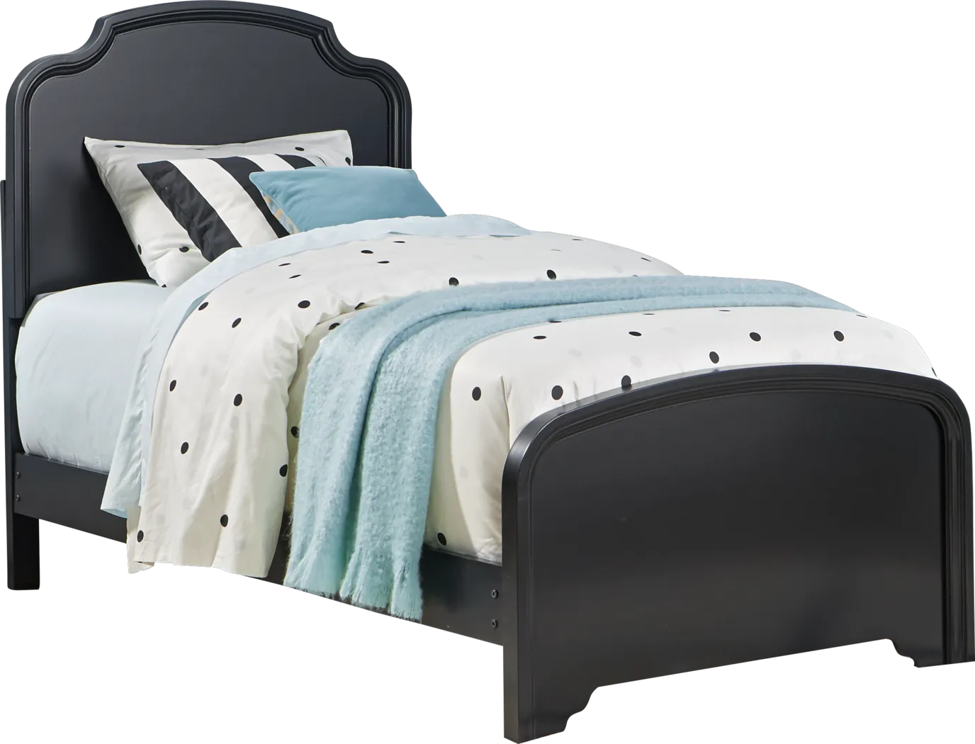 Kids Rylee Black 3 Pc Twin Panel Bed - Thumbnail - Image 1