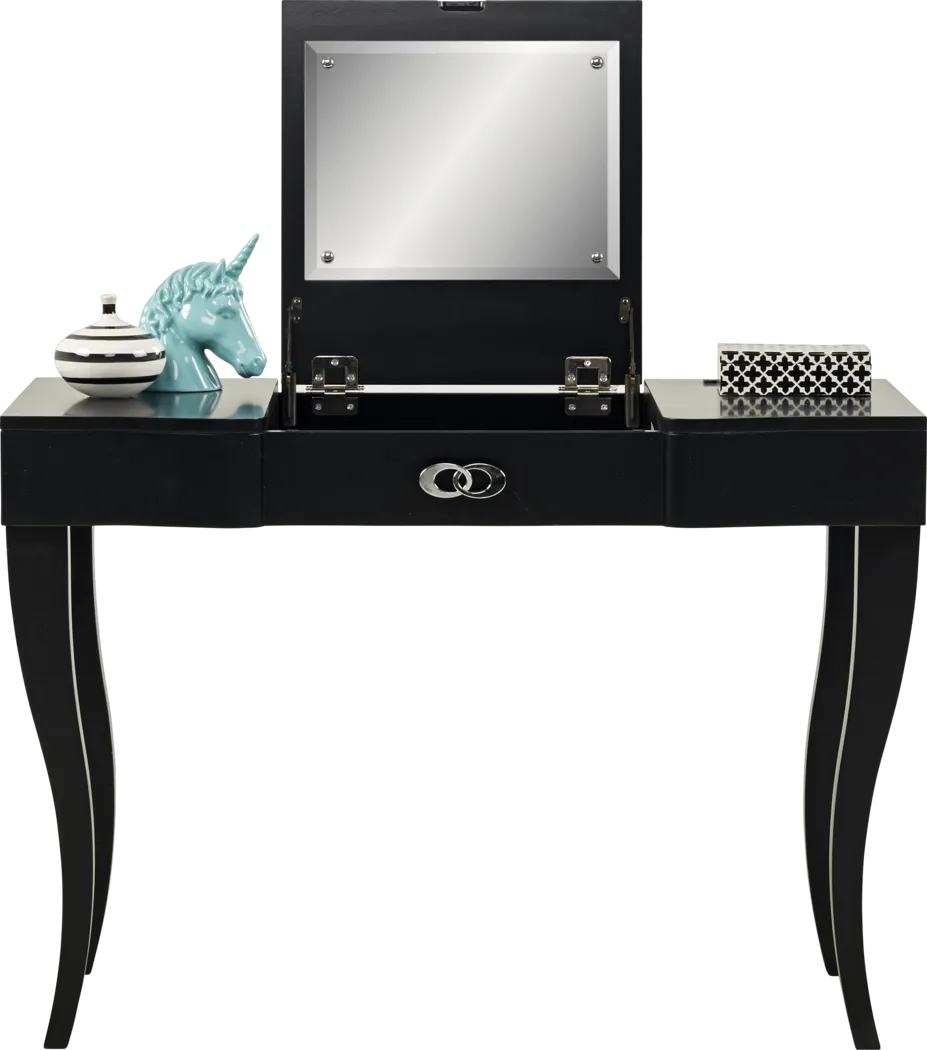 Kids Rylee Black Vanity Desk - Thumbnail - Image 2