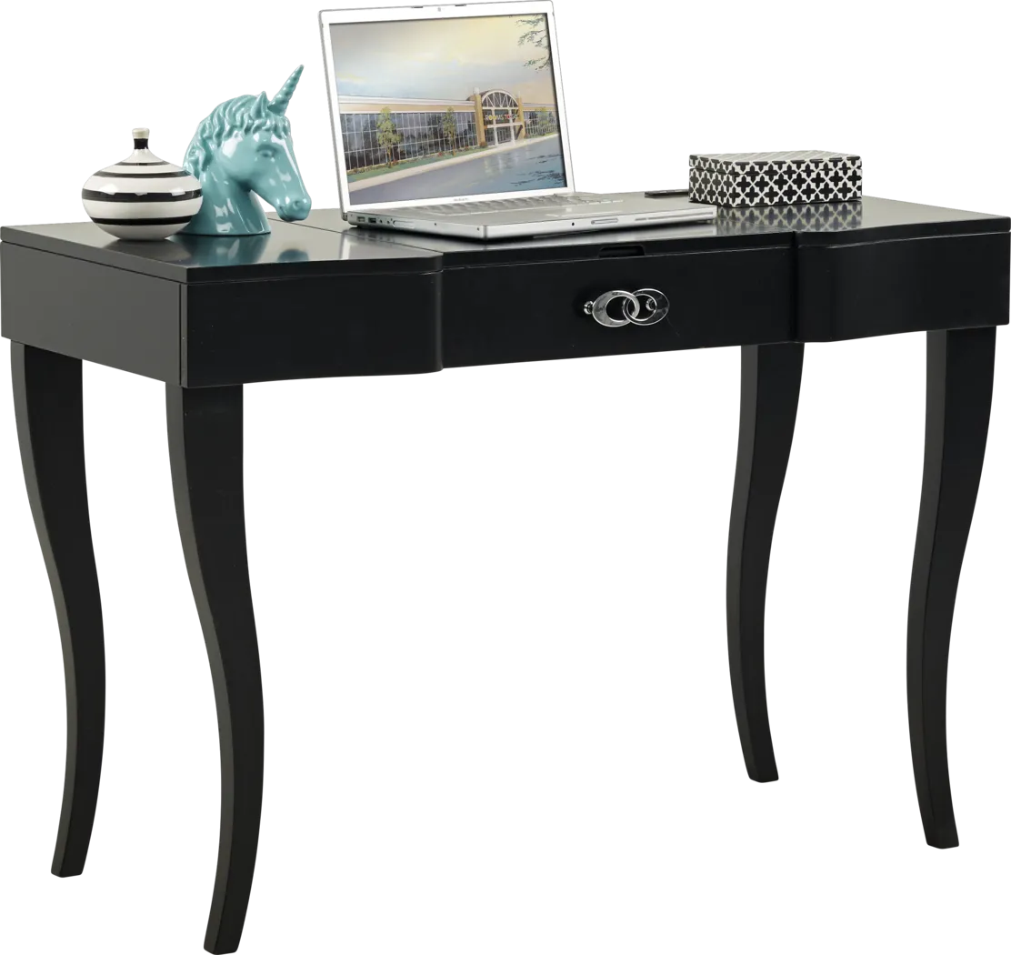 Kids Rylee Black Vanity Desk - Thumbnail - Image 1