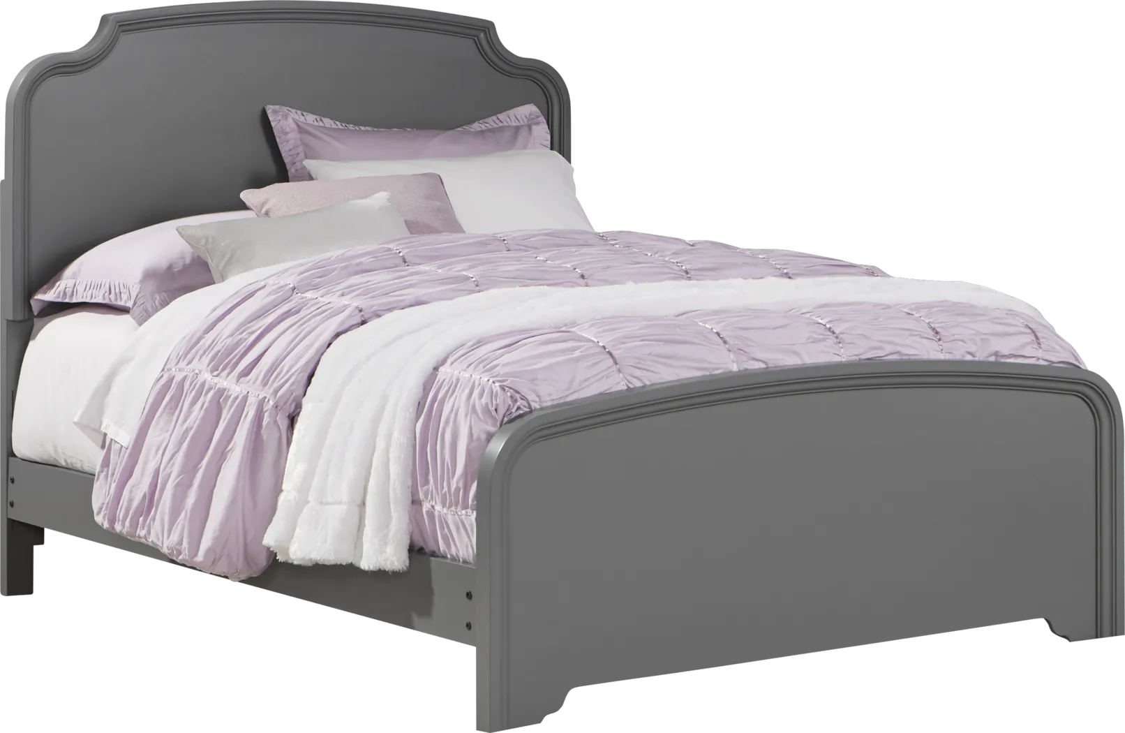 Kids Rylee Gray 3 Pc Full Panel Bed - Thumbnail - Image 1