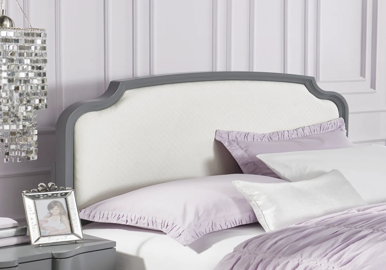 Kids Rylee Gray 3 Pc Full Upholstered Bed - Thumbnail - Image 2