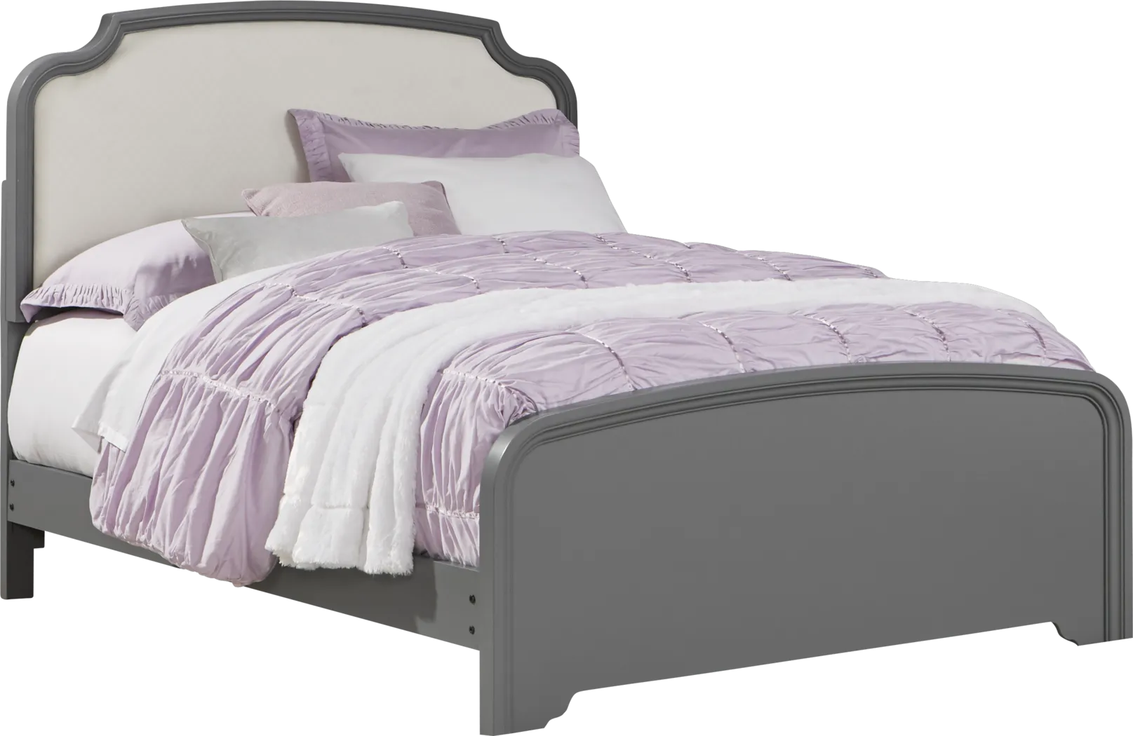 Kids Rylee Gray 3 Pc Full Upholstered Bed - Thumbnail - Image 1