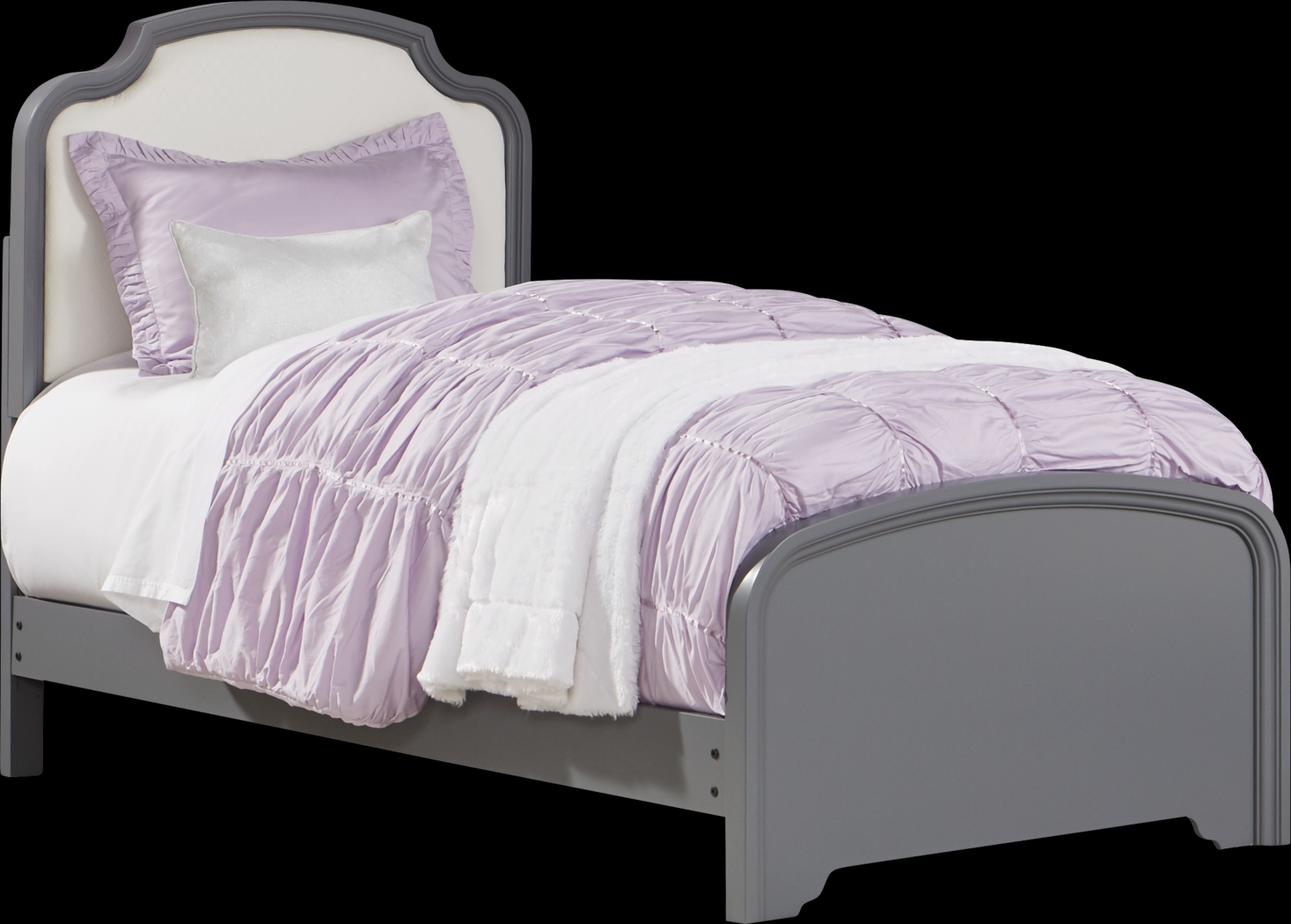 Kids Rylee Gray 5 Pc Twin Upholstered Bedroom - Thumbnail - Image 2