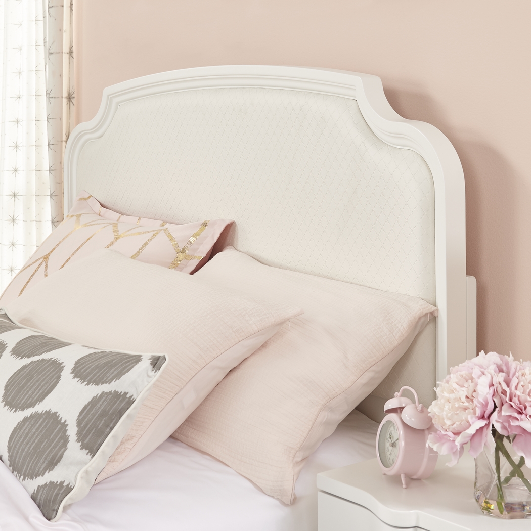 Kids Rylee White 3 Pc Full Upholstered Bed - Thumbnail - Image 2