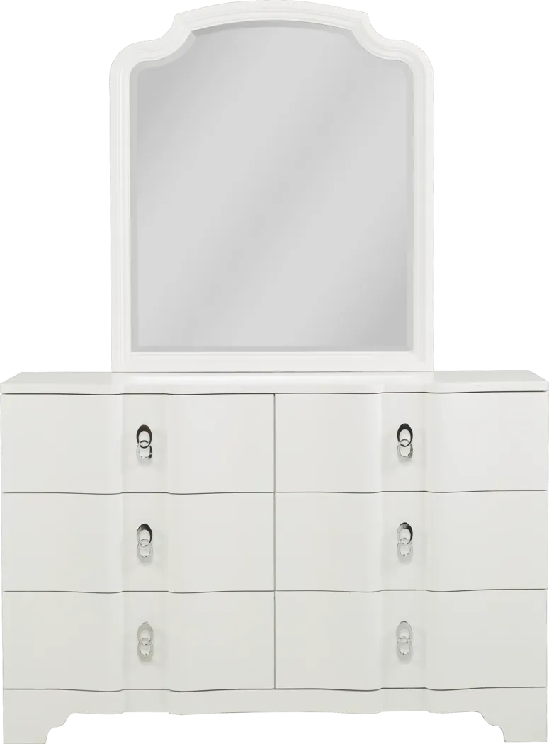 Kids Rylee White Dresser & Mirror Set - Thumbnail - Image 1