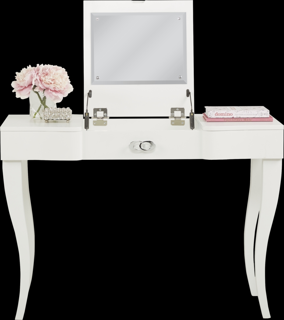 Kids Rylee White Vanity Desk - Thumbnail - Image 2