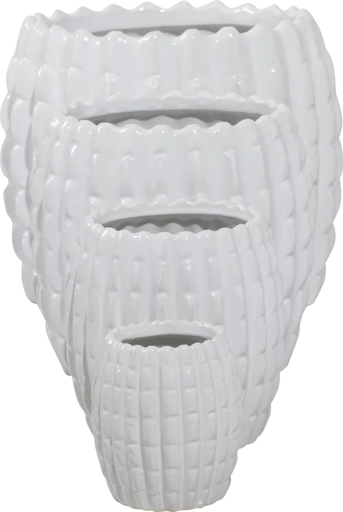Ryliane White Planter, Set of 4 - Thumbnail - Image 5