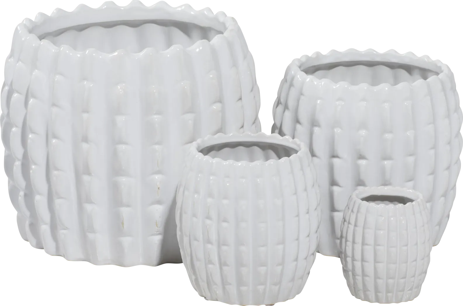 Ryliane White Planter, Set of 4 - Thumbnail - Image 6