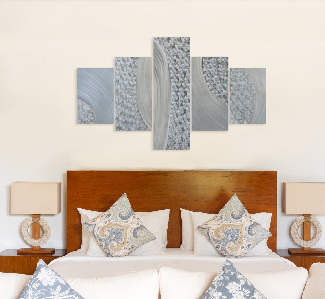 Ryver Silver Wall Decor Set of 5 - Thumbnail - Image 2