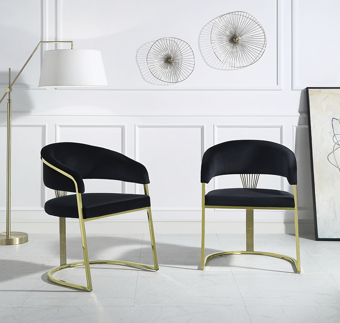 Saadi Black Arm Chair - Thumbnail - Image 2