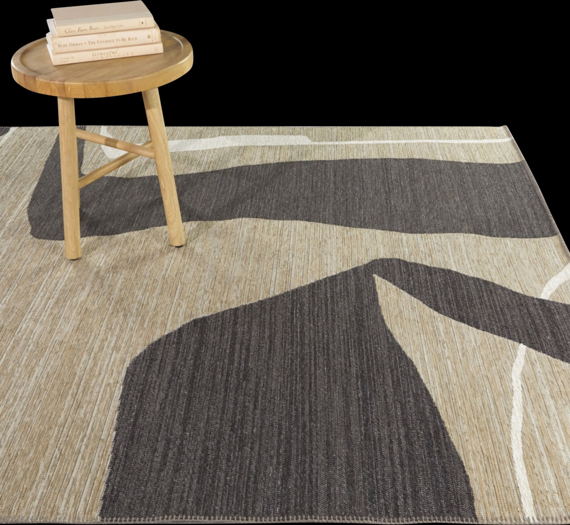 Sabas Brown 5'3 x 7' Area Rug - Thumbnail - Image 2