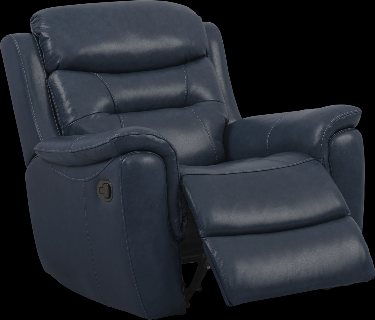 Sabella Navy Leather 3 Pc Reclining Living Room - Thumbnail - Image 7