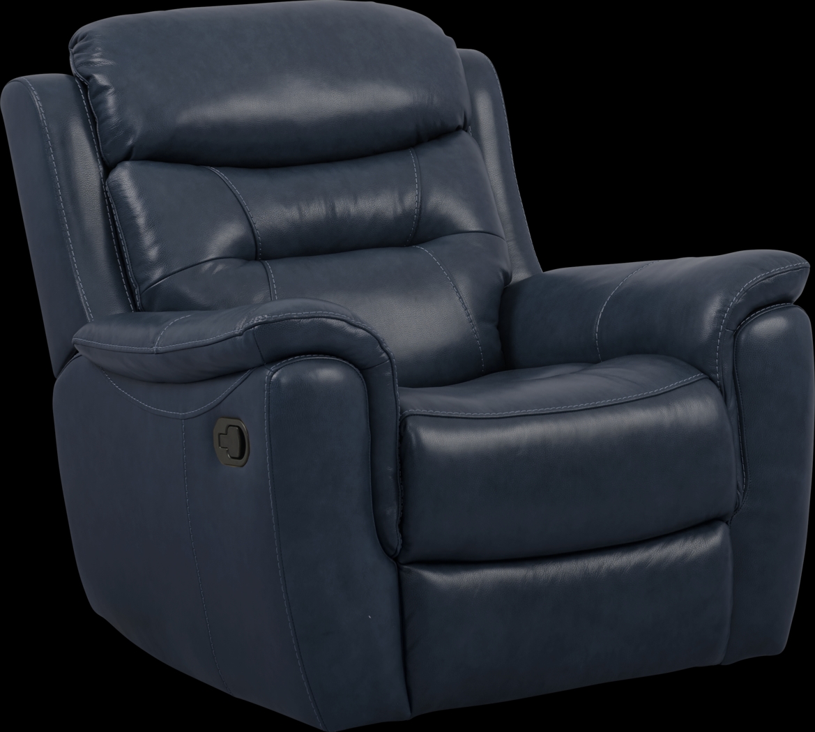 Sabella Navy Leather 3 Pc Reclining Living Room - Thumbnail - Image 6