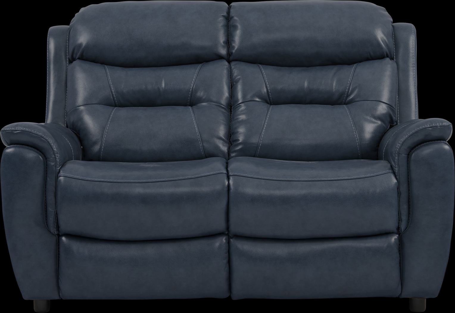 Sabella Navy Leather 3 Pc Living Room with Reclining Sofa - Thumbnail - Image 3