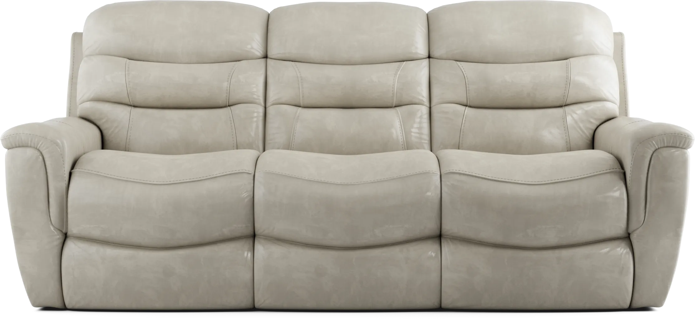 Sabella Stone Leather Power Reclining Sofa - Thumbnail - Image 1