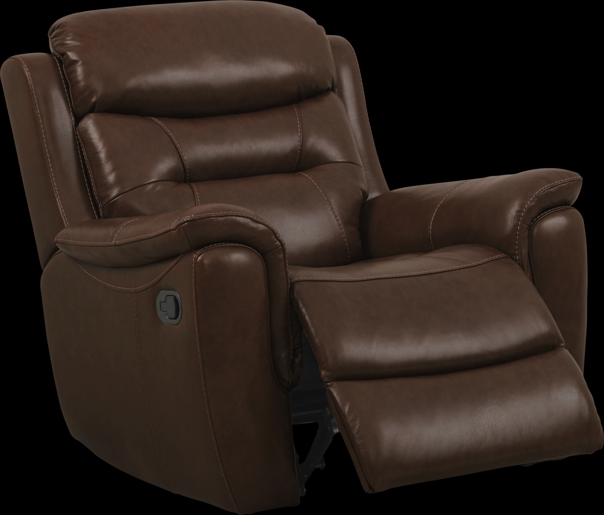 Sabella Walnut Leather 3 Pc Living Room with Reclining Sofa - Thumbnail - Image 7