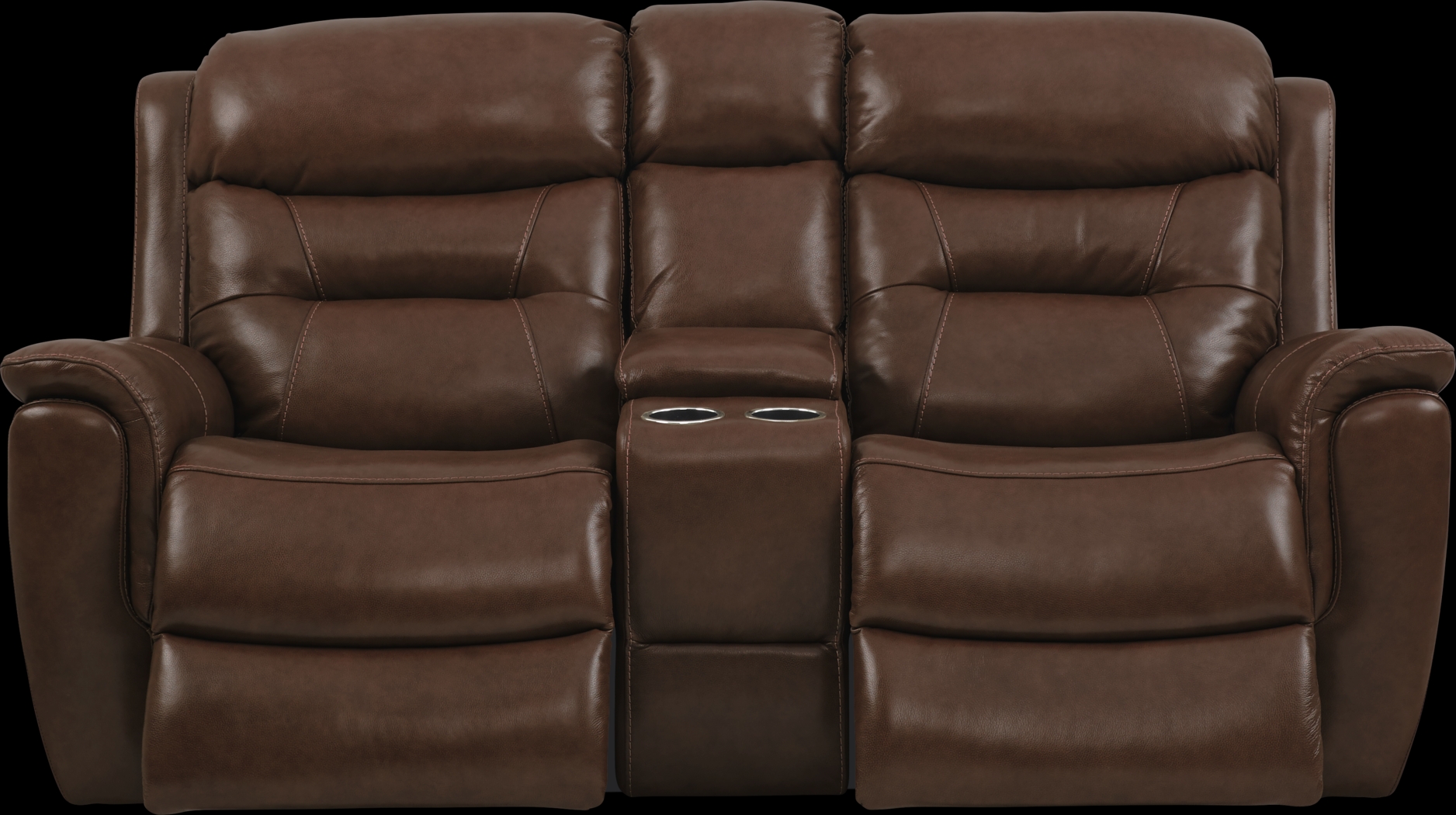 Sabella Walnut Leather 8 Pc Reclining Living Room - Thumbnail - Image 6