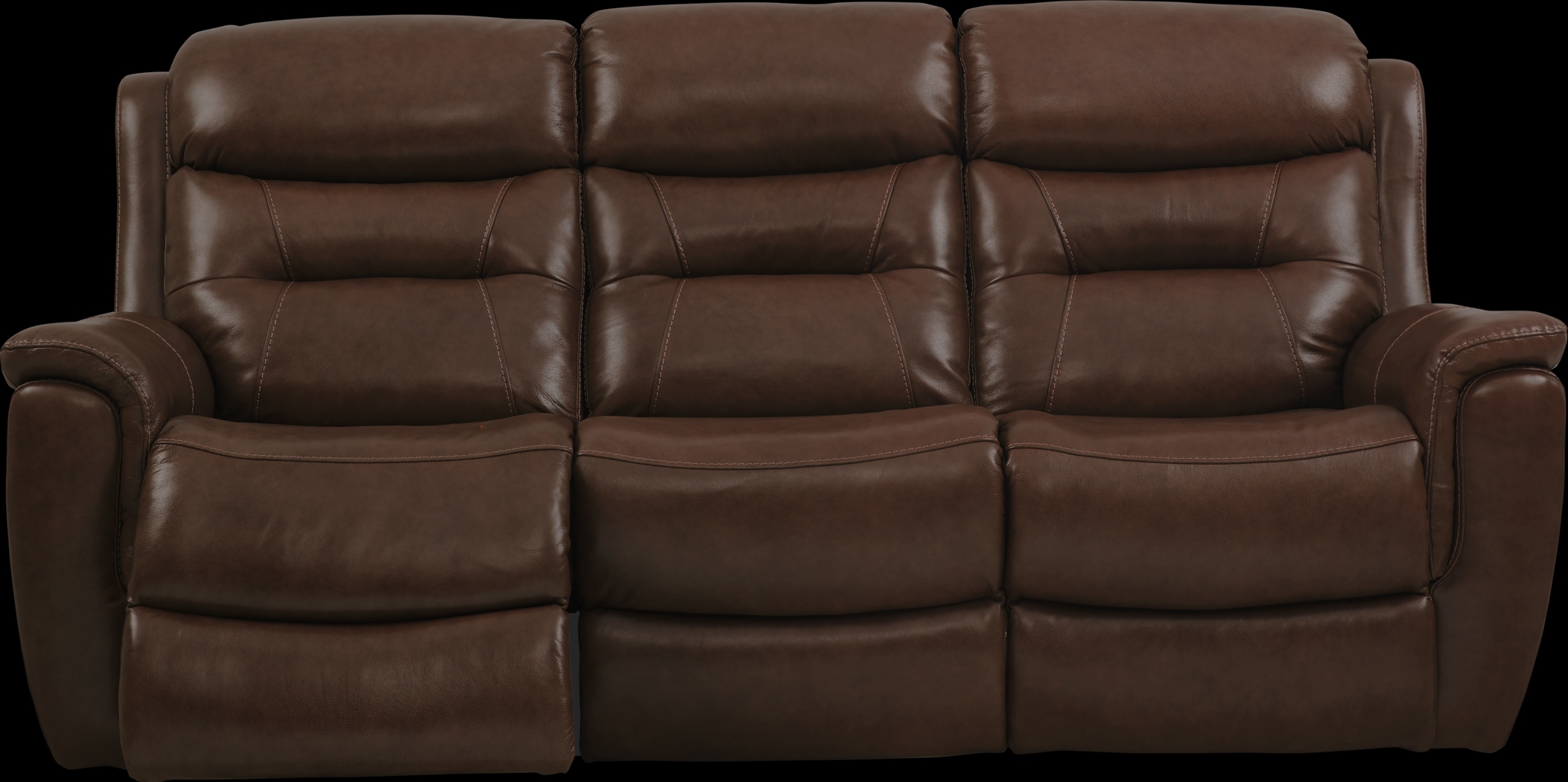 Sabella Walnut Leather 8 Pc Reclining Living Room - Thumbnail - Image 3