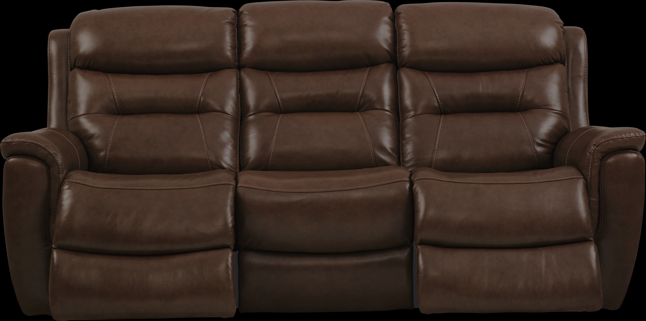 Sabella Walnut Leather 8 Pc Reclining Living Room - Thumbnail - Image 4