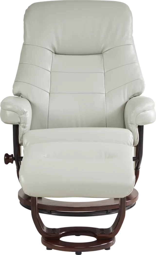 Sabine Gray Recliner with Ottoman - Thumbnail - Image 2