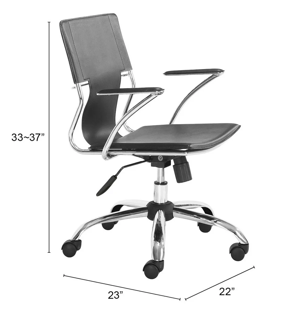 Sacher Black Office Chair - Thumbnail - Image 6