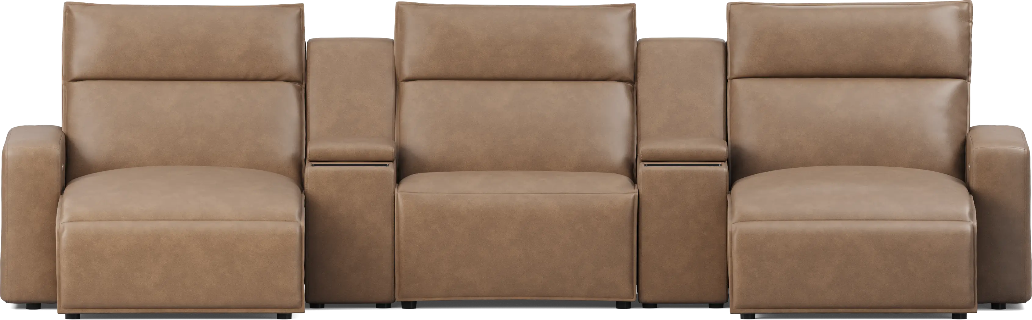 Saddle 5 Pc Dual Power Reclining ModularTwo with Media Consoles - Thumbnail - Image 1