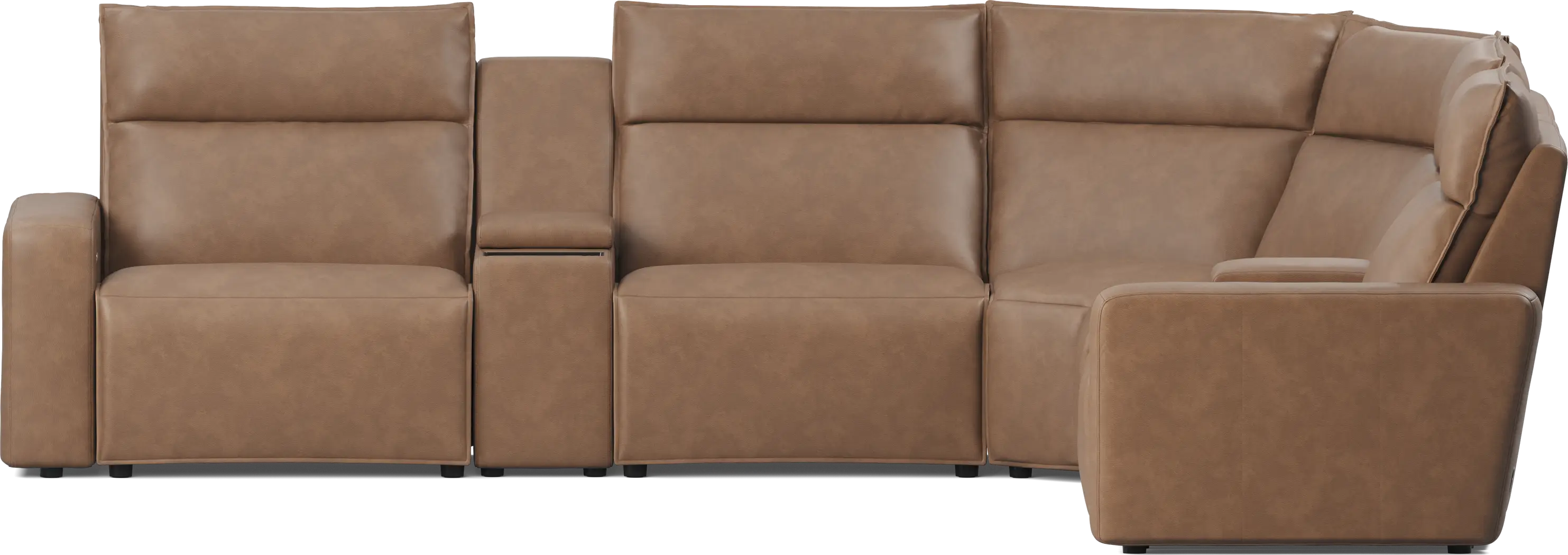 Saddle 7 Pc Dual Power Reclining ModularTwo with Media Consoles - Thumbnail - Image 2