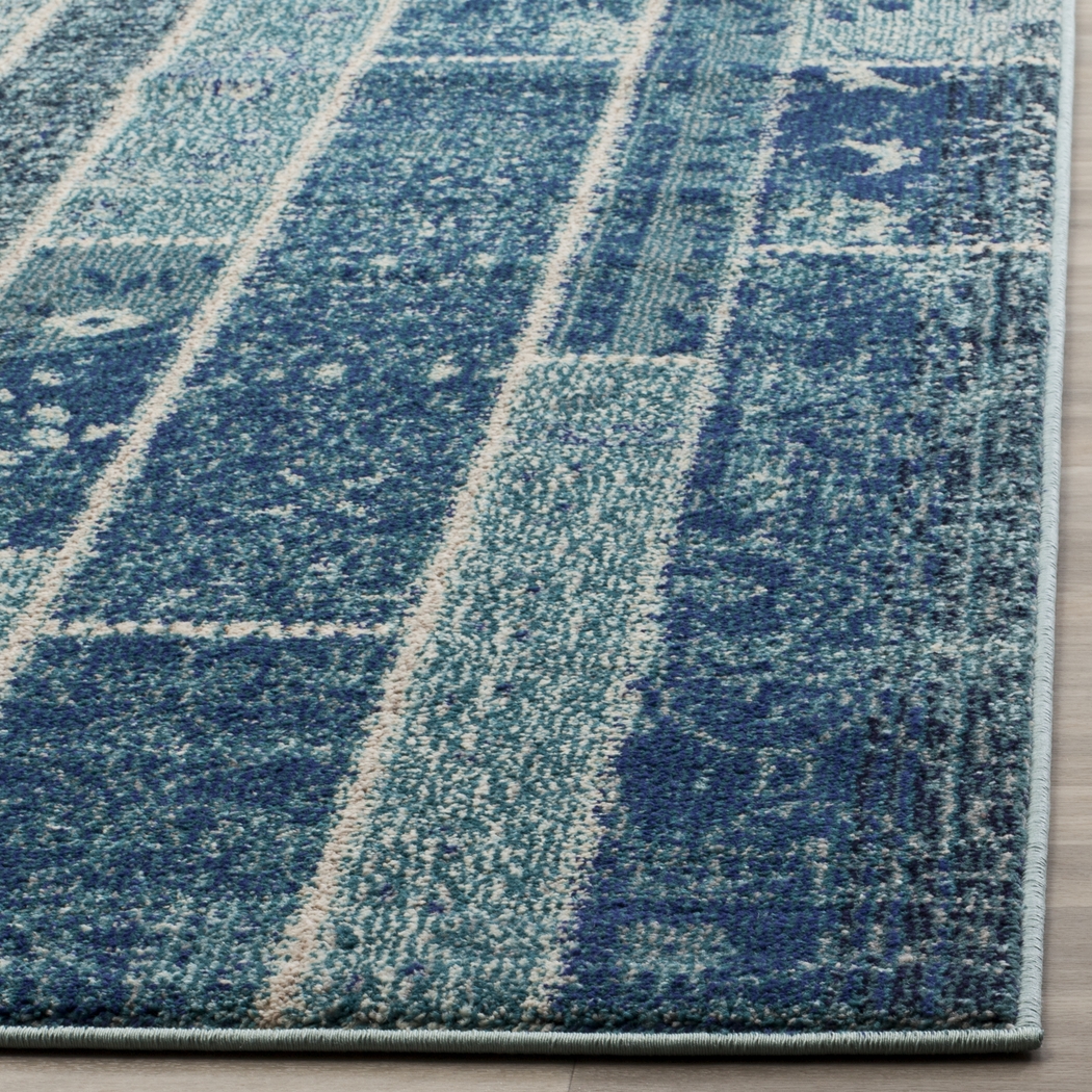 Sadia Blue 6'7 x 9'2 Rug - Thumbnail - Image 2