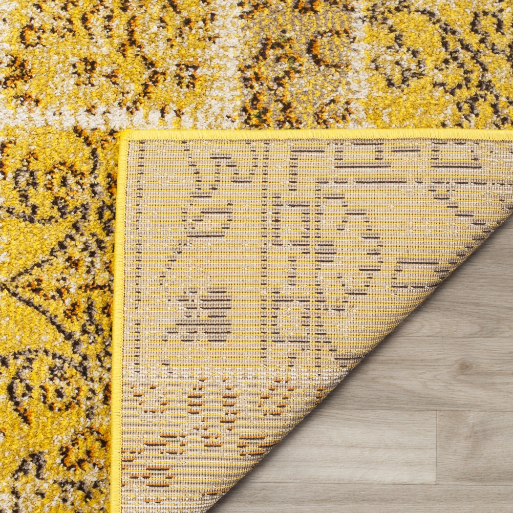 Sadia Yellow 5'1 x 7'7 Rug - Thumbnail - Image 4