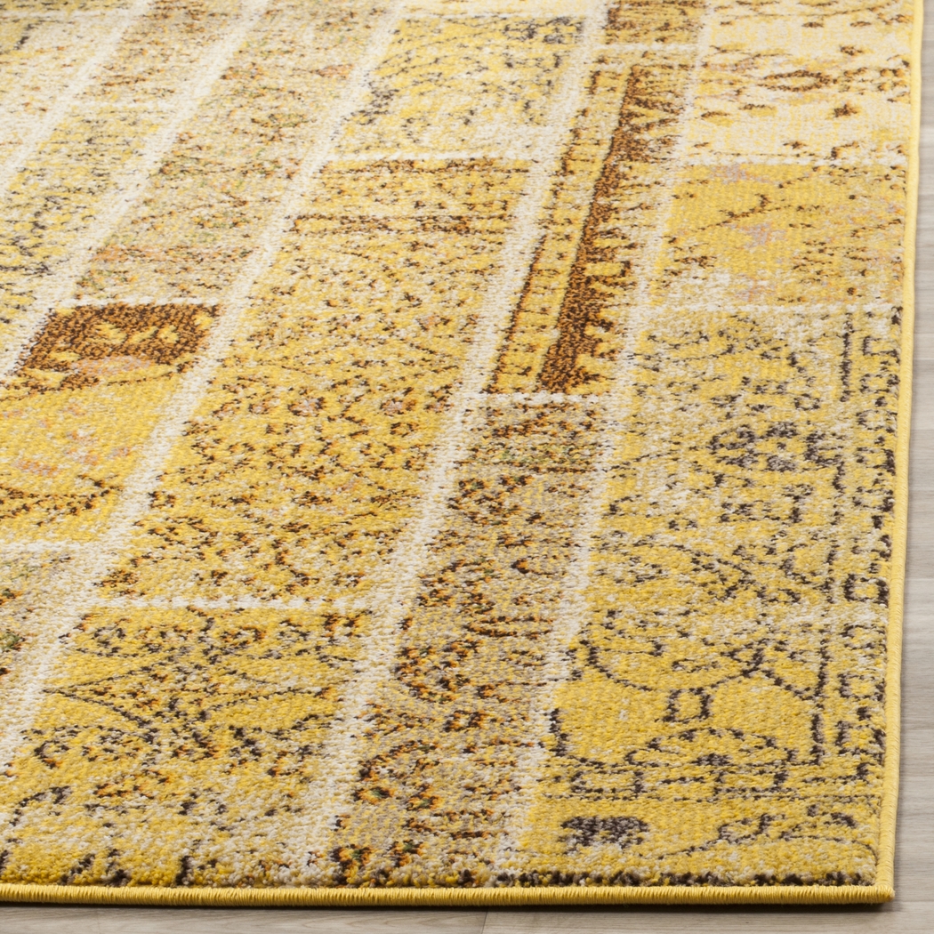 Sadia Yellow 8' x 11' Rug - Thumbnail - Image 2
